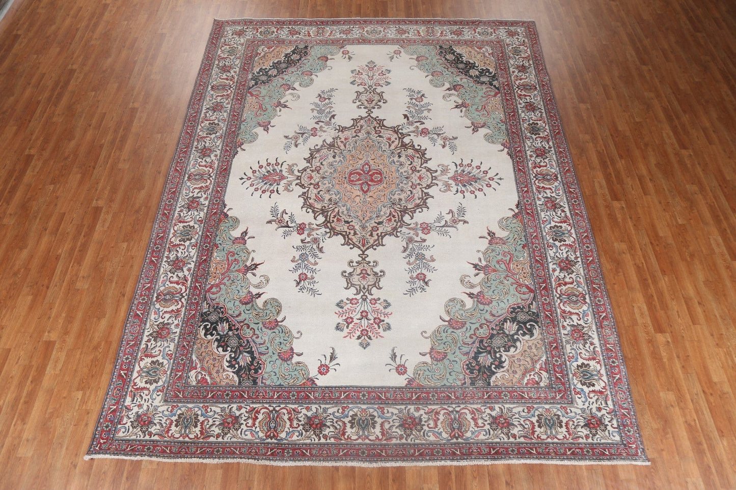 Vintage Wool Tabriz Persian Area Rug 10x13