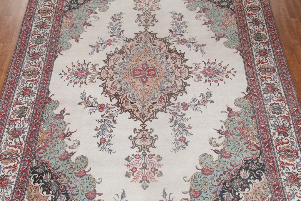 Vintage Wool Tabriz Persian Area Rug 10x13