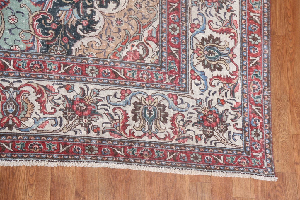 Vintage Wool Tabriz Persian Area Rug 10x13