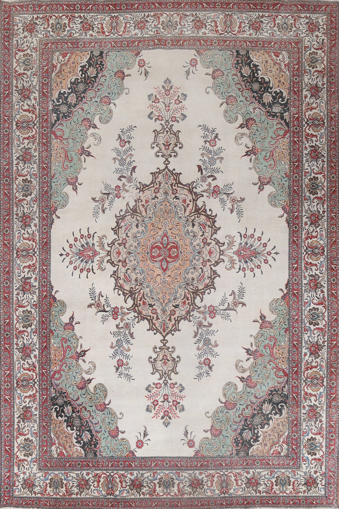 Vintage Wool Tabriz Persian Area Rug 10x13