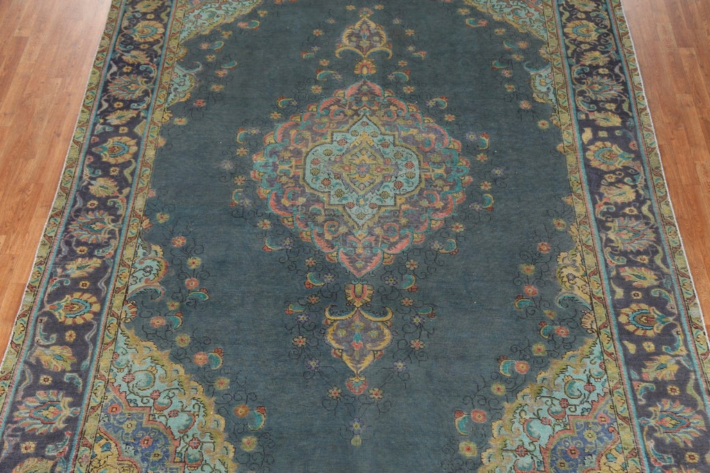 Vintage Tabriz Persian Area Rug 9x13