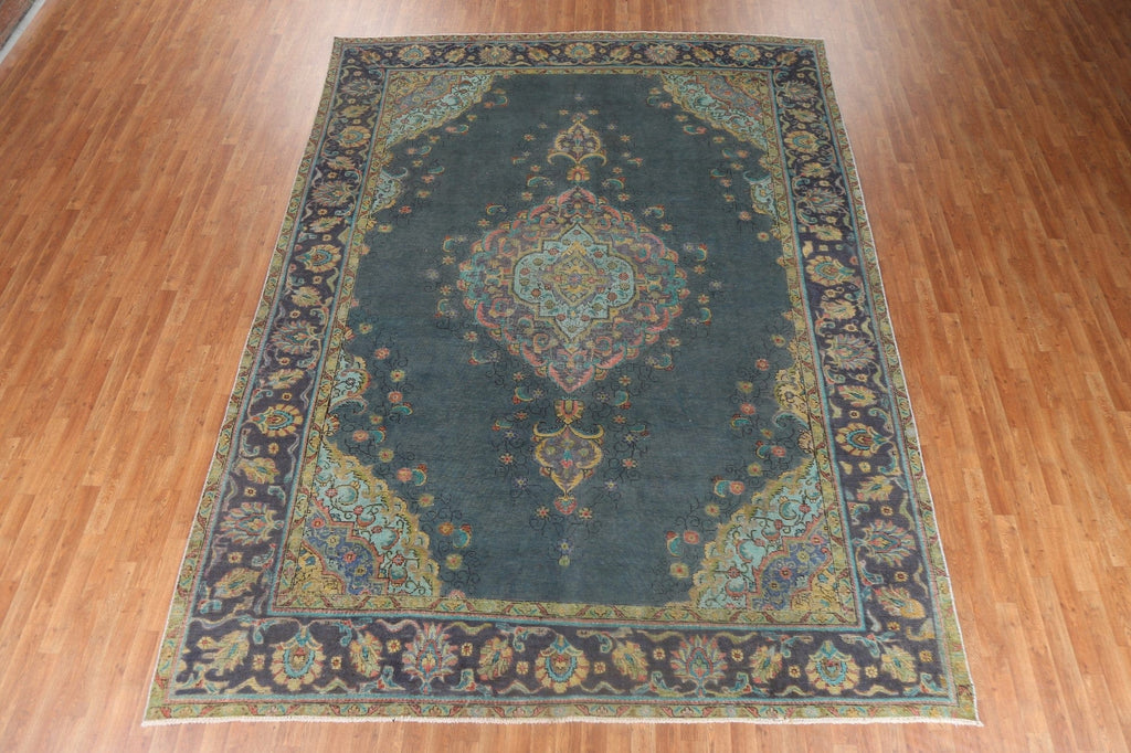 Vintage Tabriz Persian Area Rug 9x13