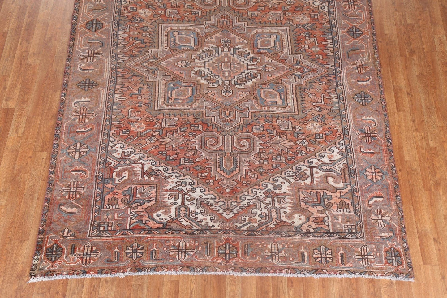 Vegetable Dye Handmade Heriz Persian Area Rug 7x9