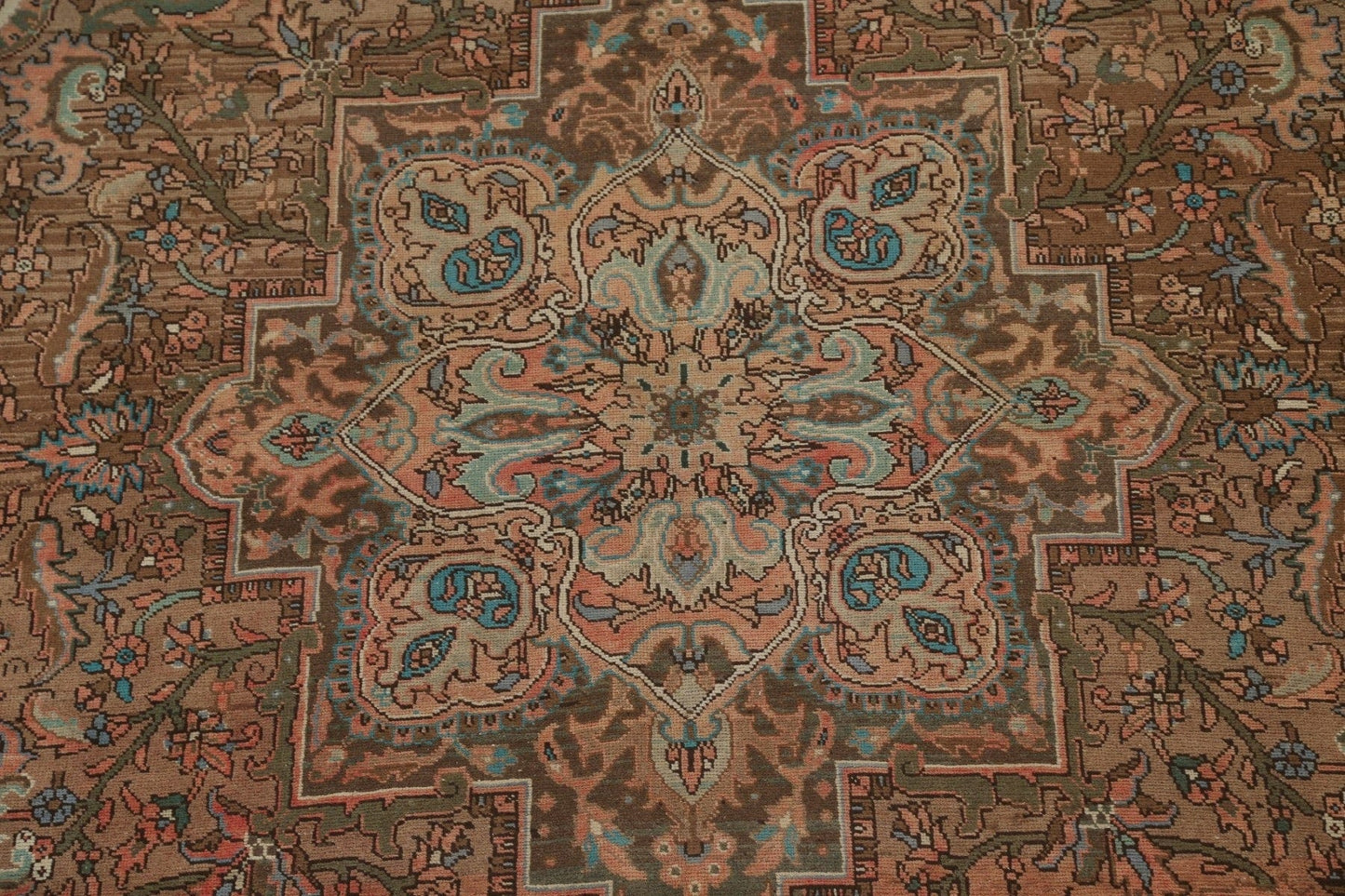 Vegetable Dye Hand-Knotted Heriz Persian Area Rug 10x13