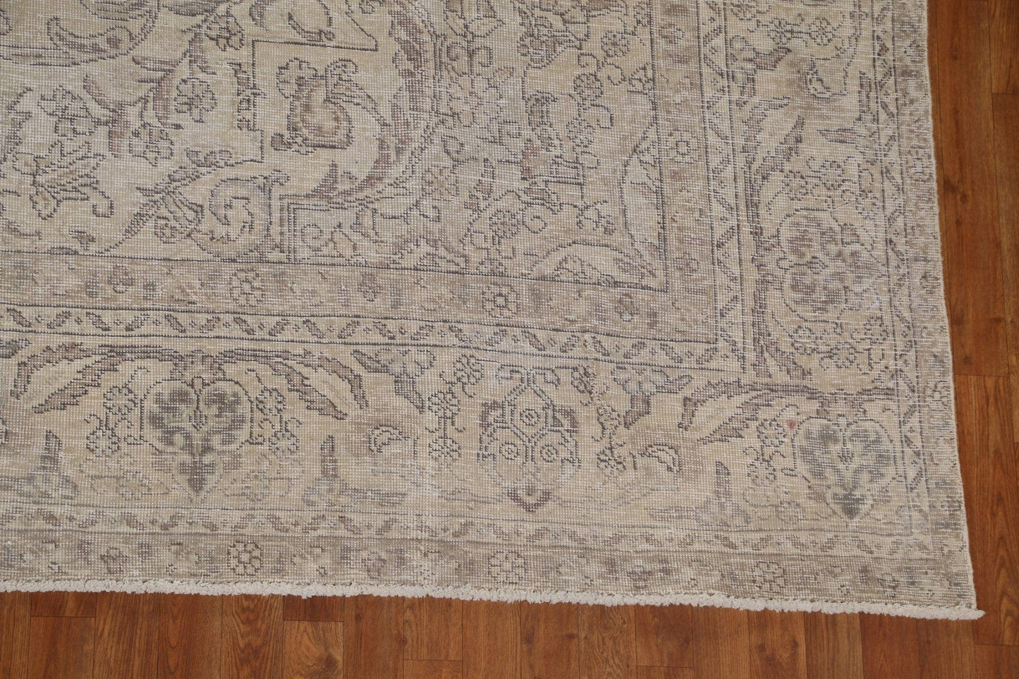 Vintage Muted Tabriz Large Persian Rug 11x16