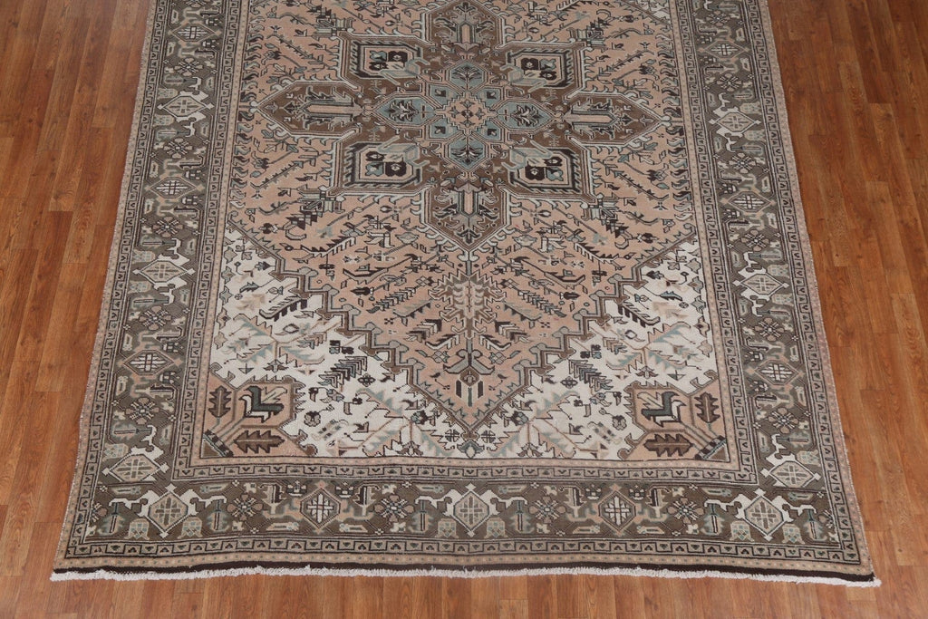 Vegetable Dye Vintage Wool Heriz Persian Rug 8x11