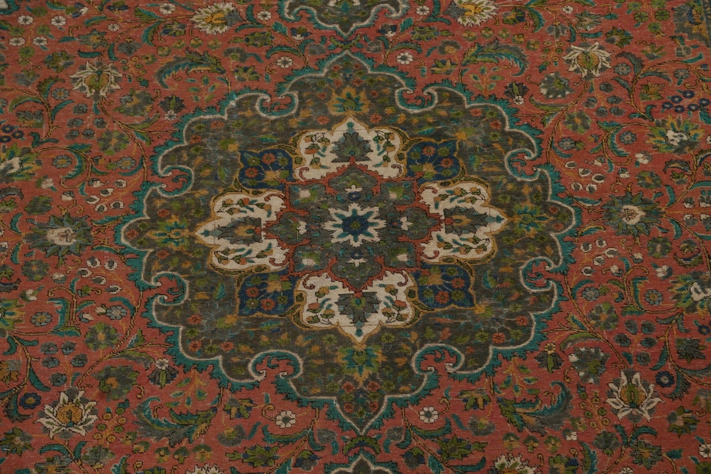 Vintage Wool Tabriz Persian Area Rug 10x13