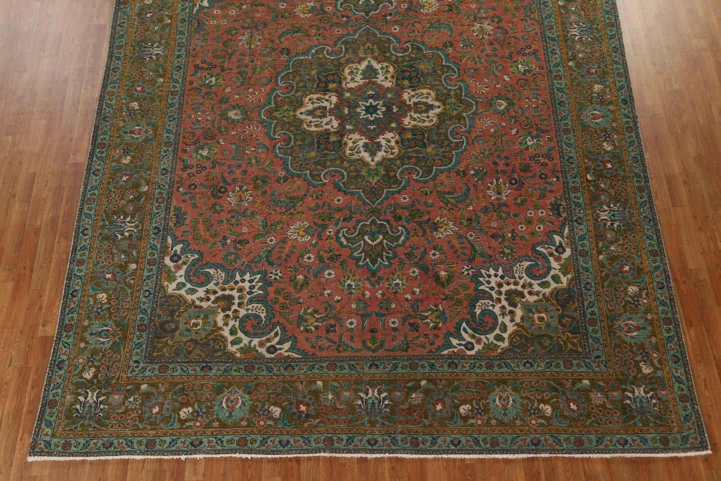 Vintage Wool Tabriz Persian Area Rug 10x13