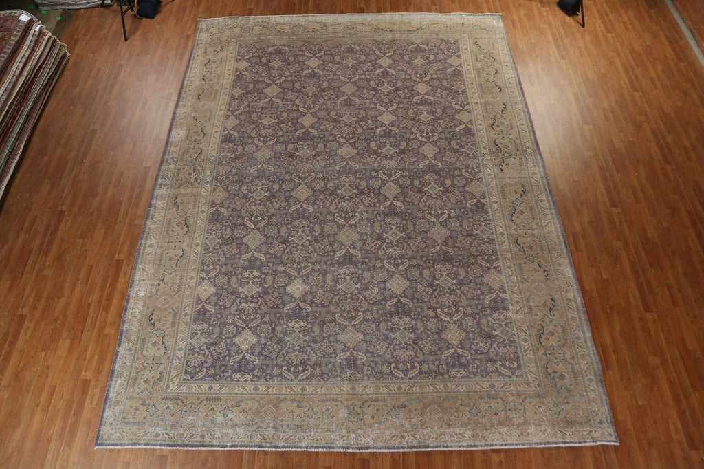 Antique Vegetable Dye Tabriz Large Persian Rug 12x16