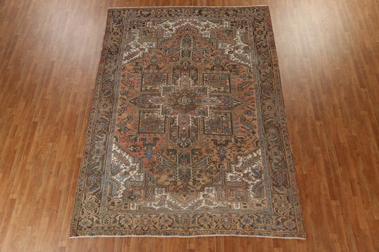 Handmade Wool Heriz Persian Area Rug 8x11