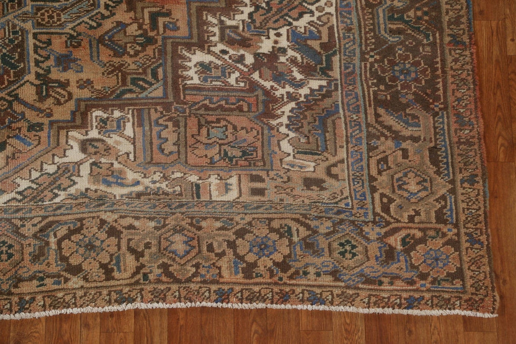 Handmade Wool Heriz Persian Area Rug 8x11