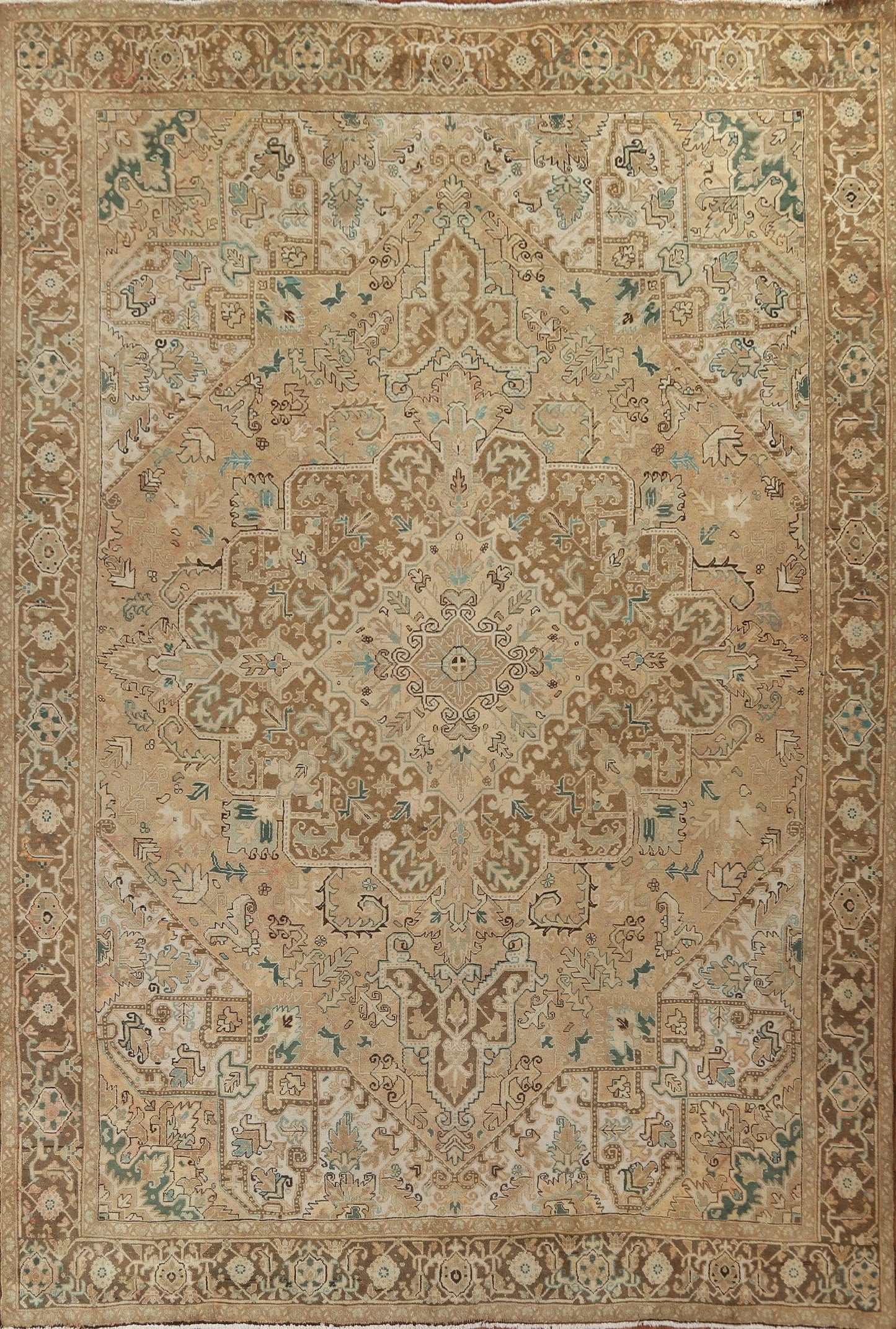 Vegetable Dye Wool Heriz Persian Rug 10x13