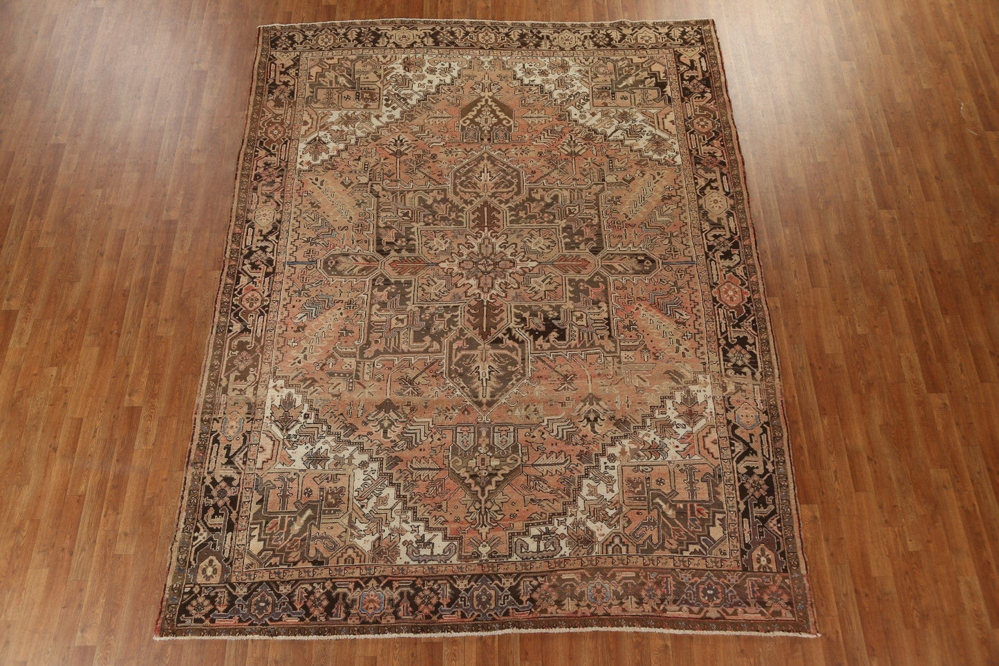 Hand-Knotted Vintage Heriz Persian Area Rug 8x11