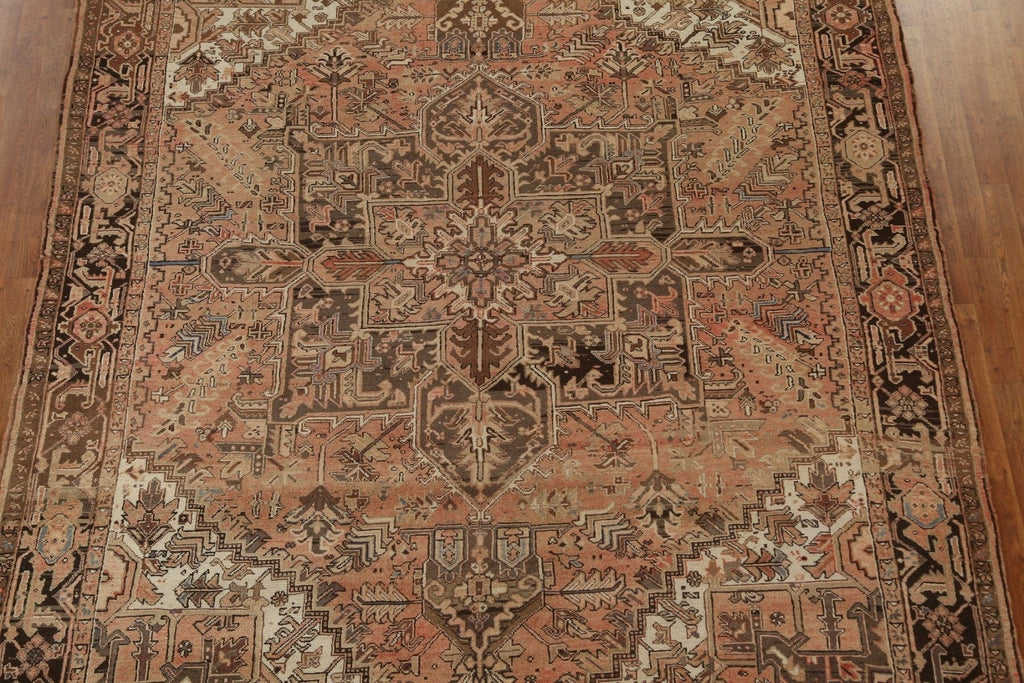 Hand-Knotted Vintage Heriz Persian Area Rug 8x11