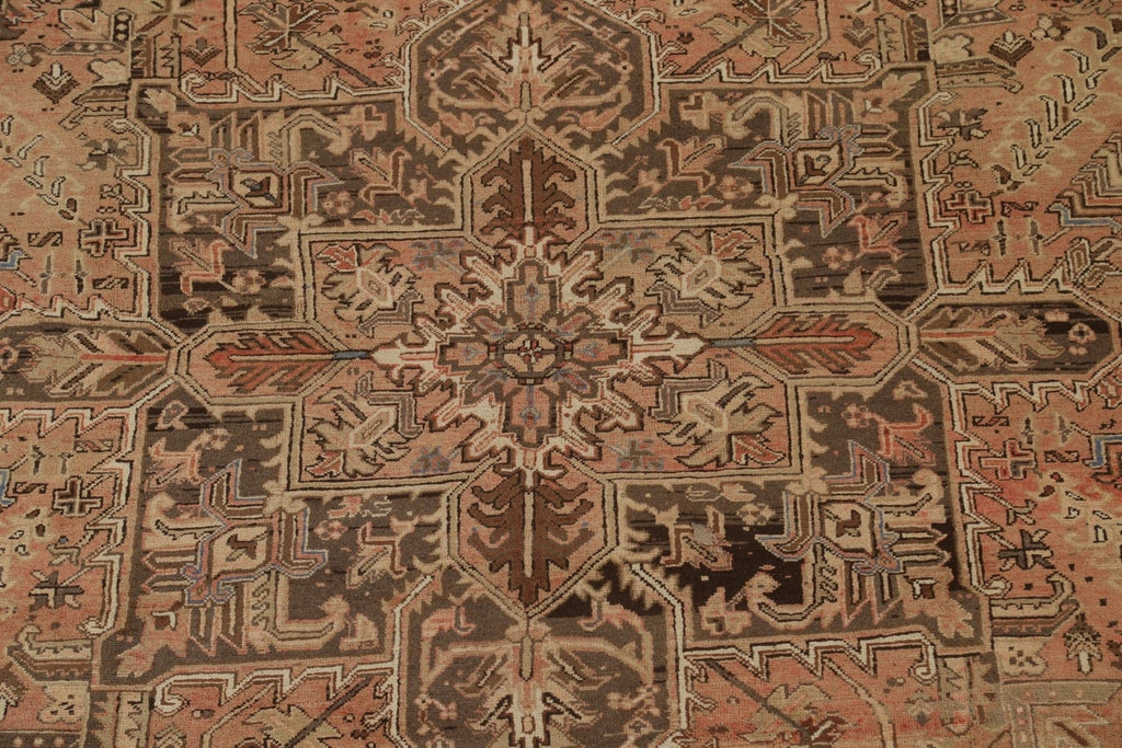 Hand-Knotted Vintage Heriz Persian Area Rug 8x11