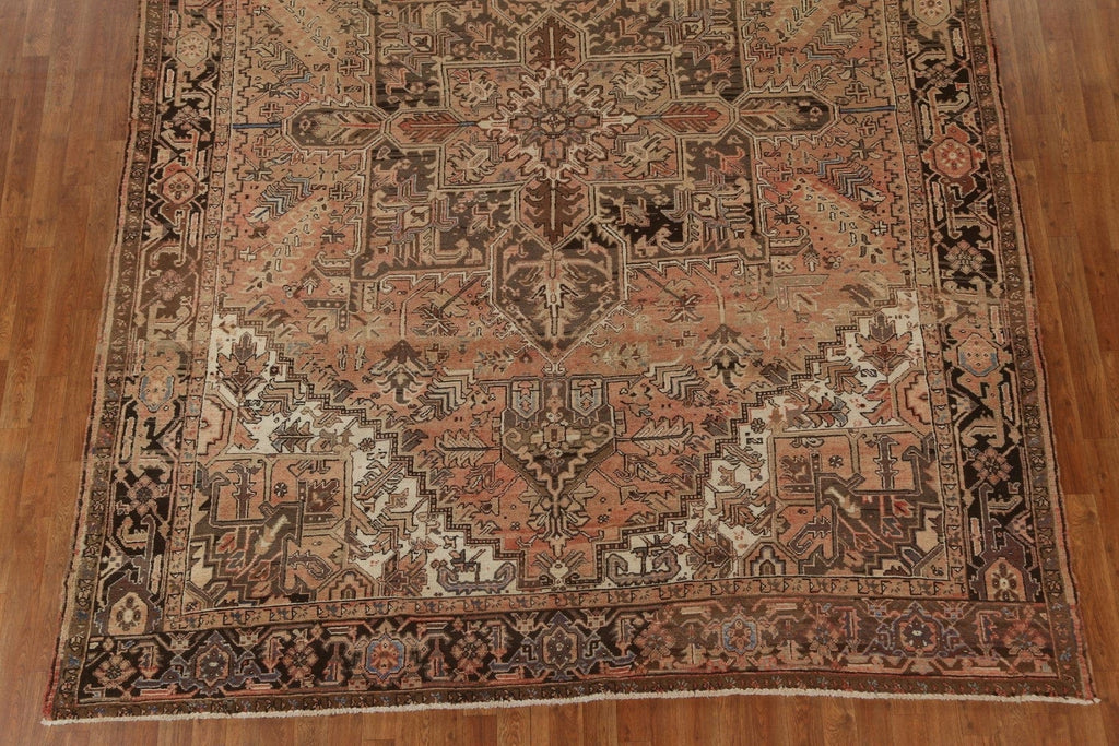 Hand-Knotted Vintage Heriz Persian Area Rug 8x11