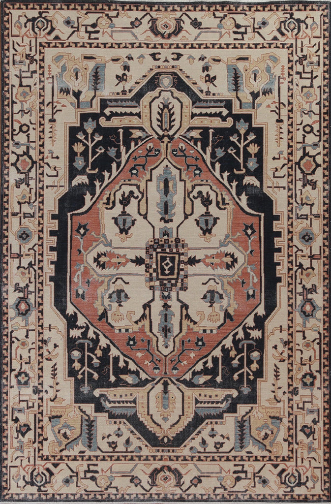 Handmade Wool Heriz Serapi Turkish Rug 7x10