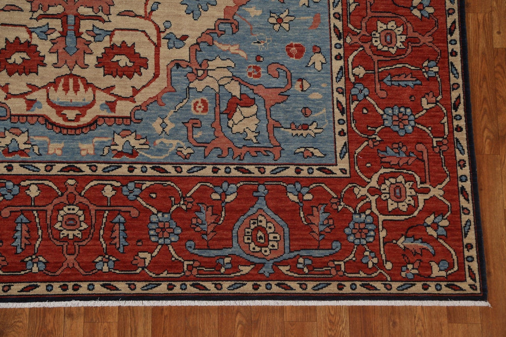 Hand-Knotted Heriz Serapi Turkish Wool Rug 7x10