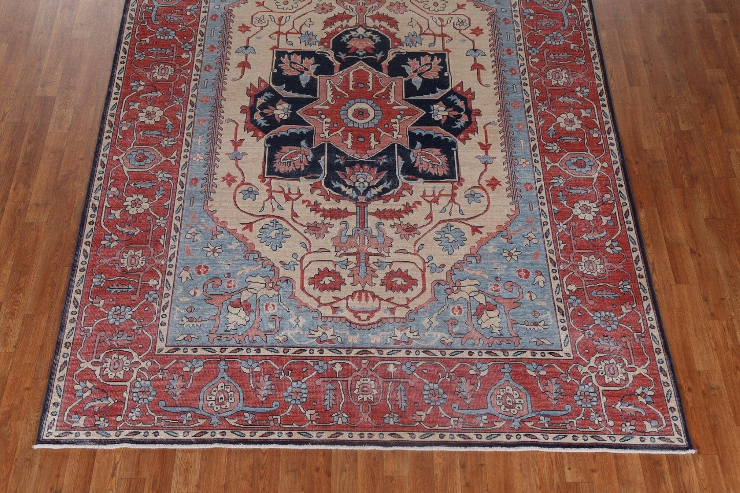 Floral Wool Heriz Serapi Turkish Rug 7x10