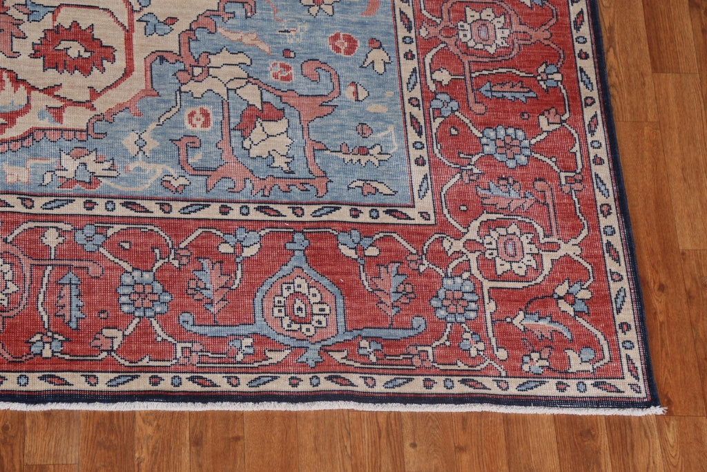 Floral Wool Heriz Serapi Turkish Rug 7x10