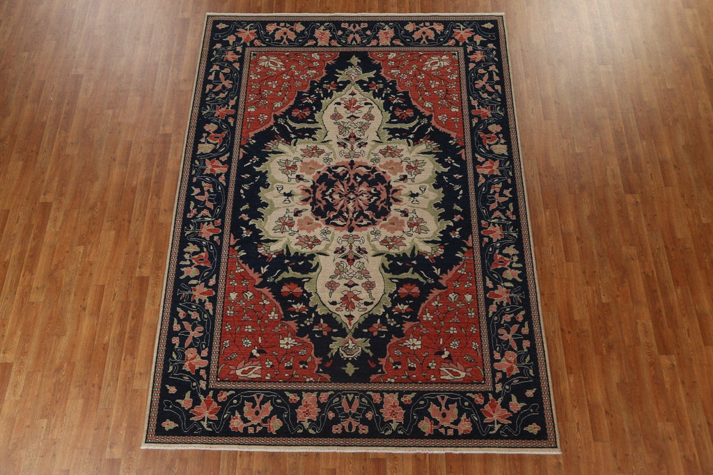 Floral Handmade Sarouk Farahan Turkish Rug 7x10