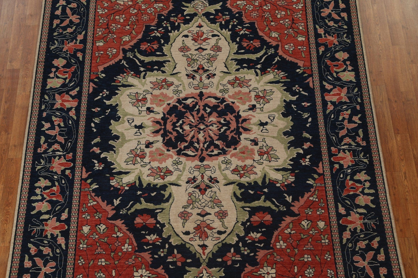 Floral Handmade Sarouk Farahan Turkish Rug 7x10