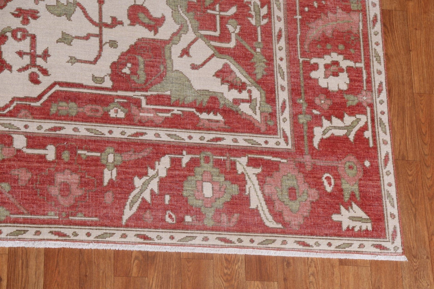 Hand-Knotted Wool Heriz Serapi Turkish Rug 7x10