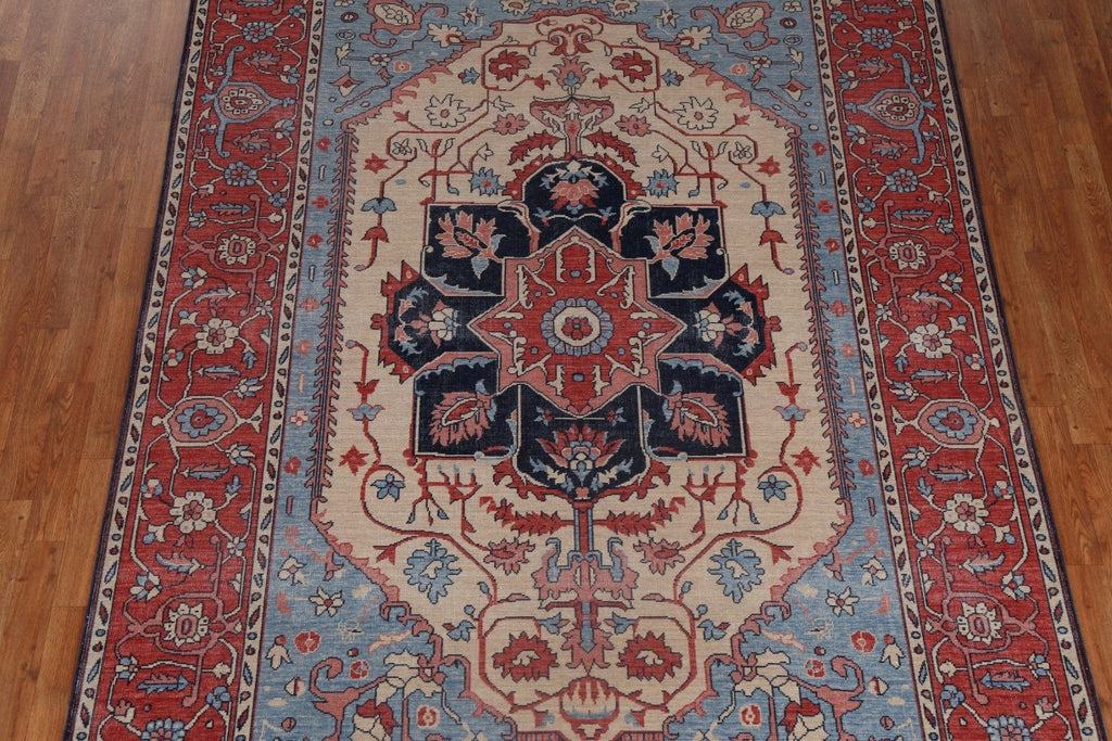 Handmade Wool Heriz Serapi Turkish Rug 7x10