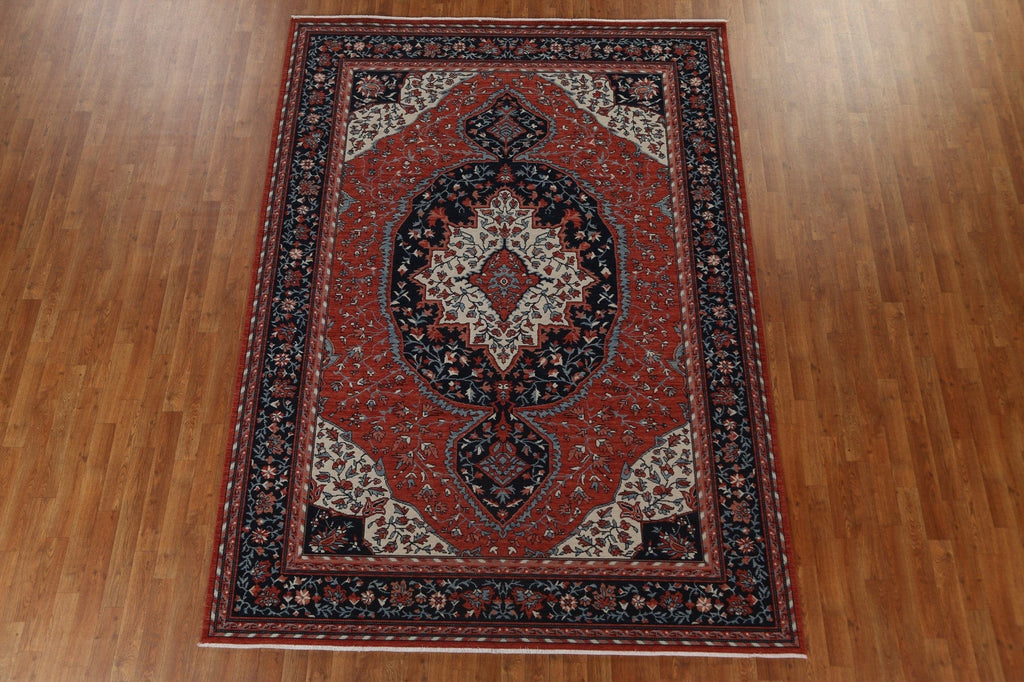 Handmade Wool Sarouk Farahan Turkish Rug 7x10