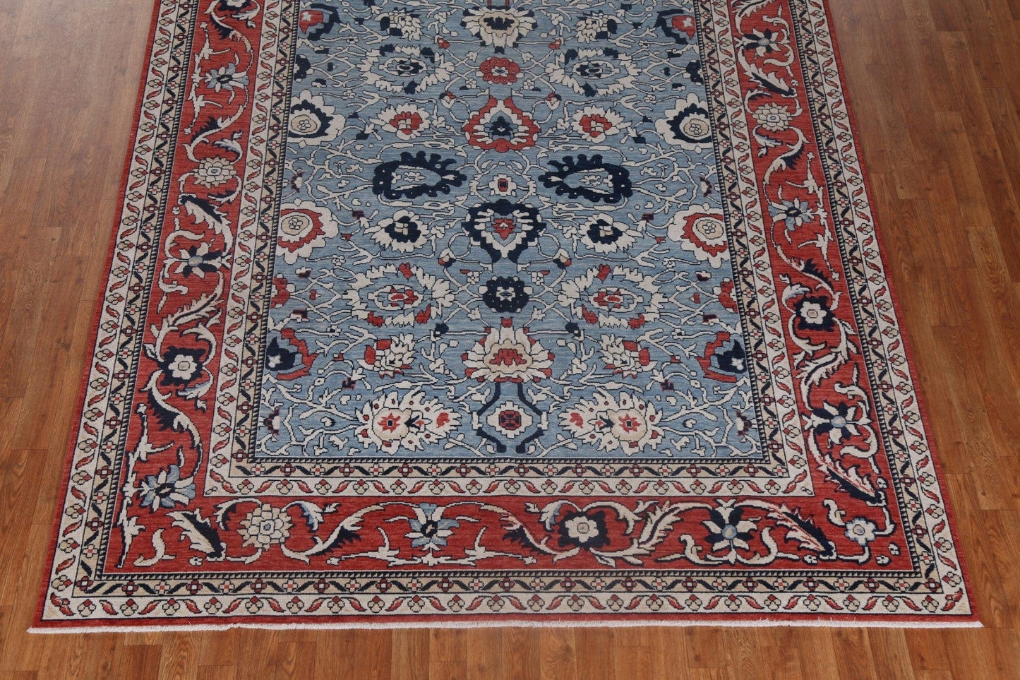 Blue Handmade Sultanabad Ziegler Turkish Wool Rug 7x10