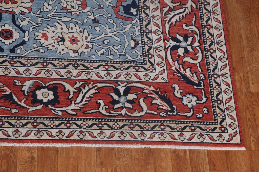 Blue Handmade Sultanabad Ziegler Turkish Wool Rug 7x10