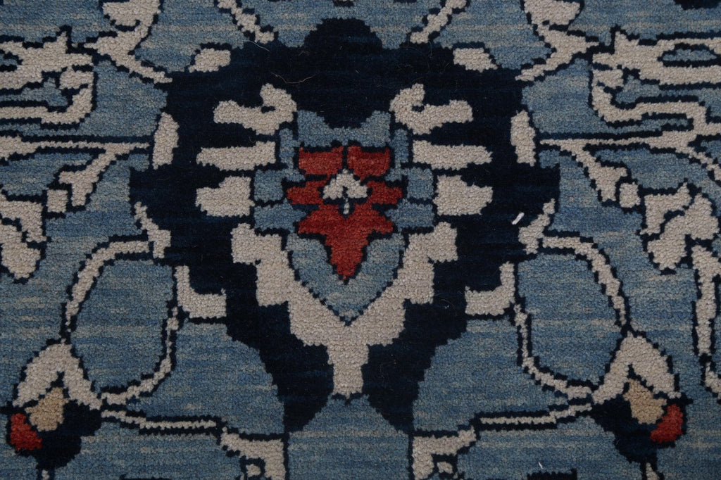 Blue Handmade Sultanabad Ziegler Turkish Wool Rug 7x10