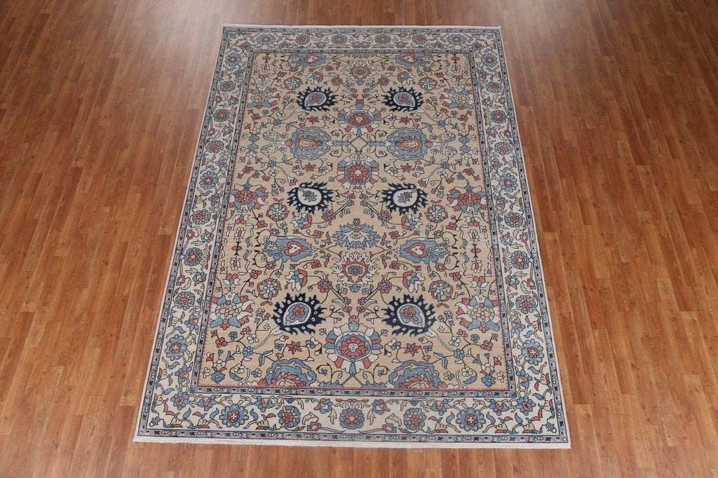 Handmade Wool Sultanabad Ziegler Turkish Rug 7x10