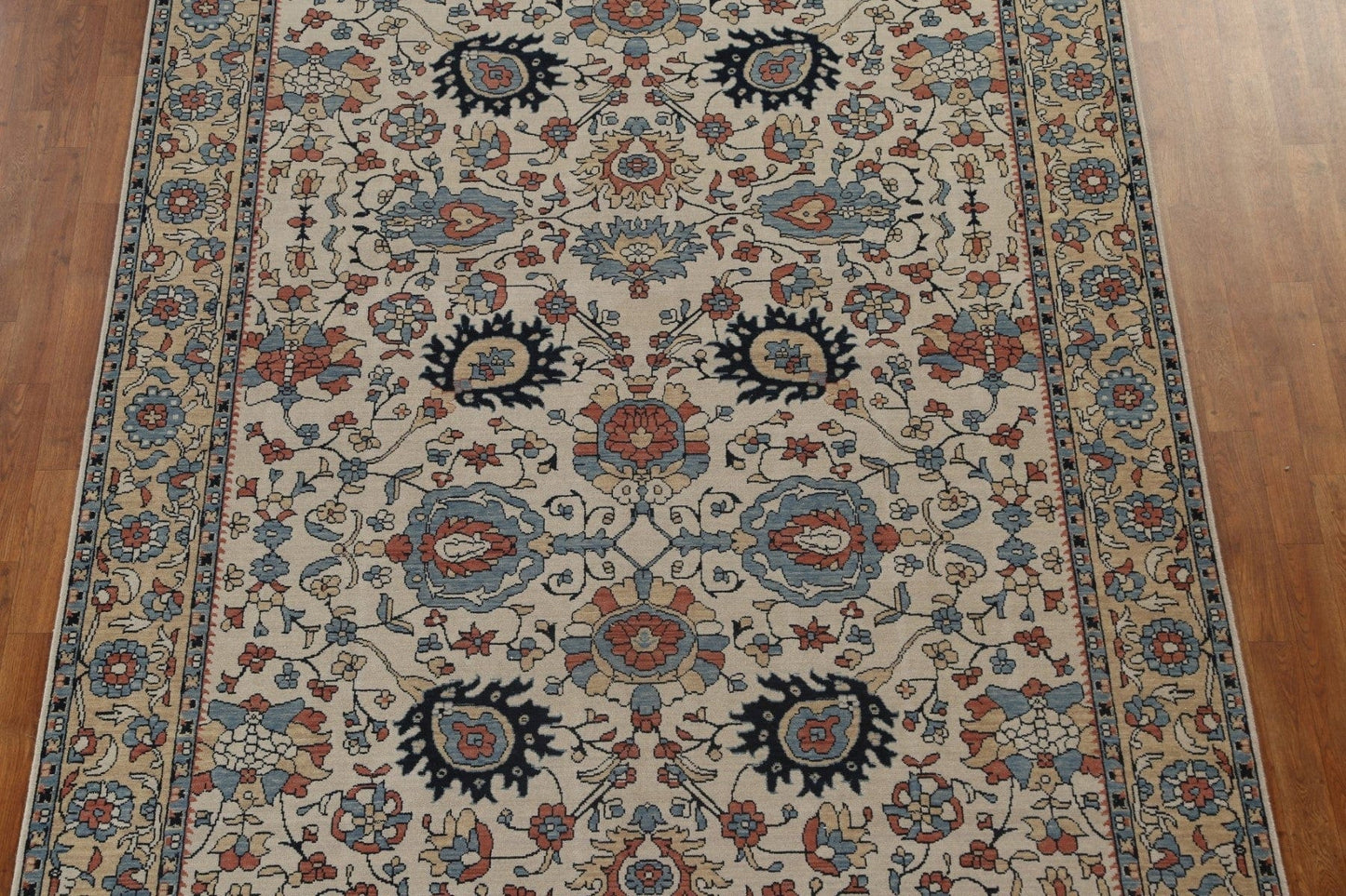 Floral Wool Sultanabad Ziegler Turkish Rug 7x10