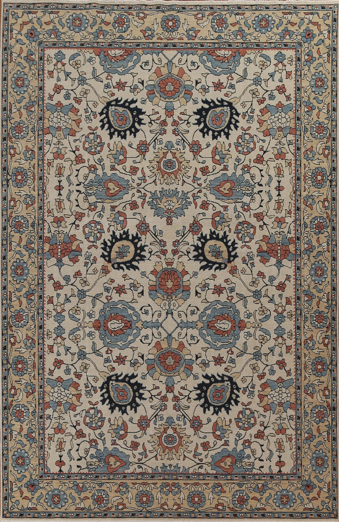 Floral Wool Sultanabad Ziegler Turkish Rug 7x10