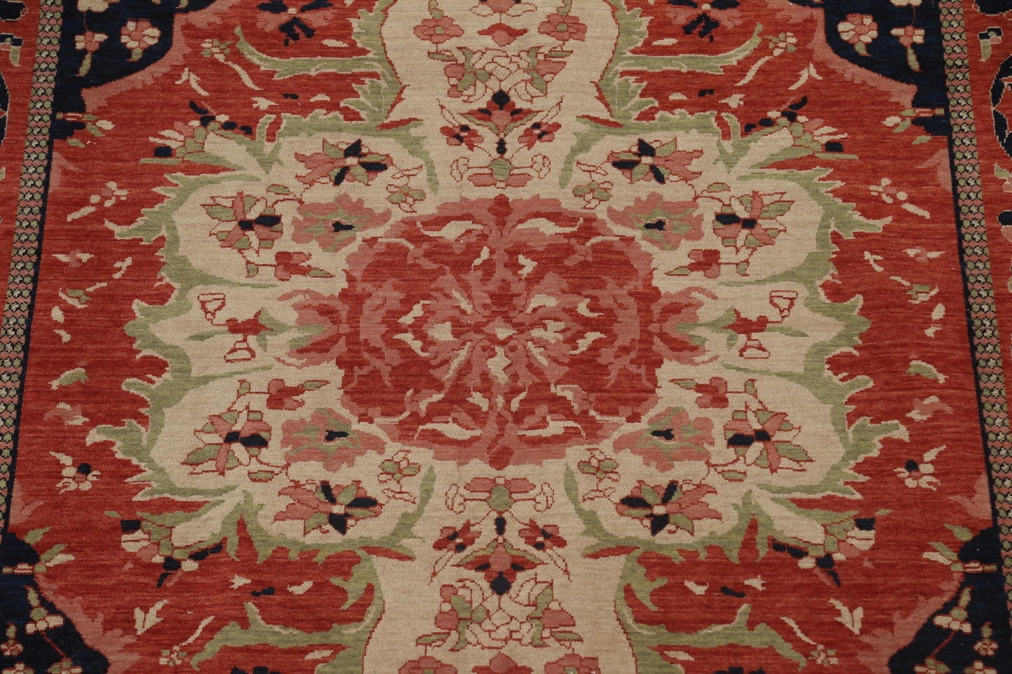 Floral Wool Sarouk Farahan Turkish Rug 7x10