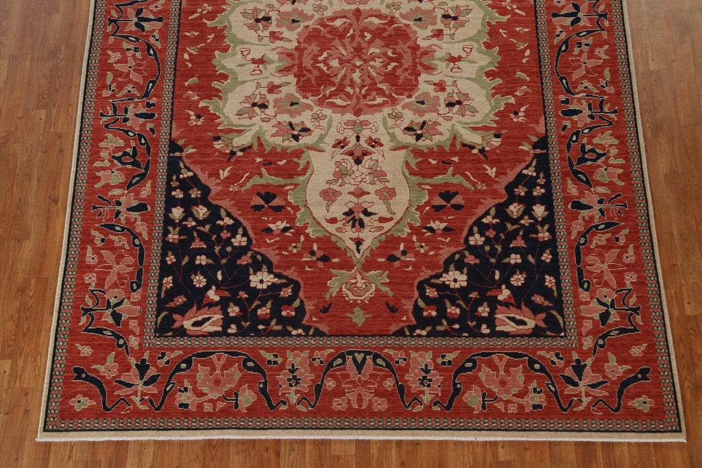 Floral Wool Sarouk Farahan Turkish Rug 7x10