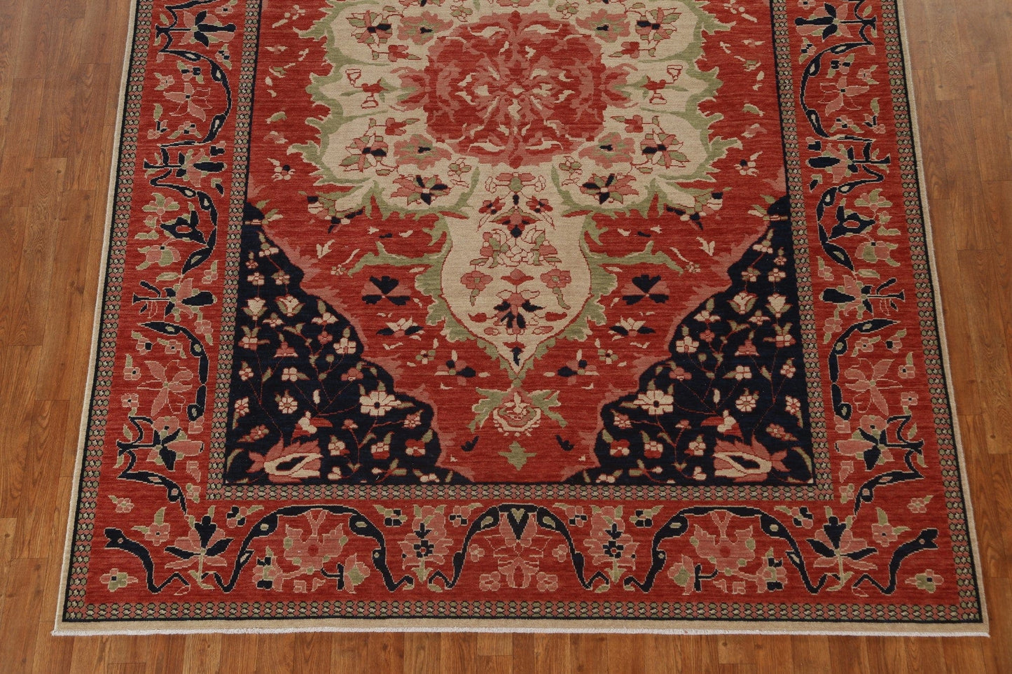 Floral Wool Sarouk Farahan Turkish Rug 7x10