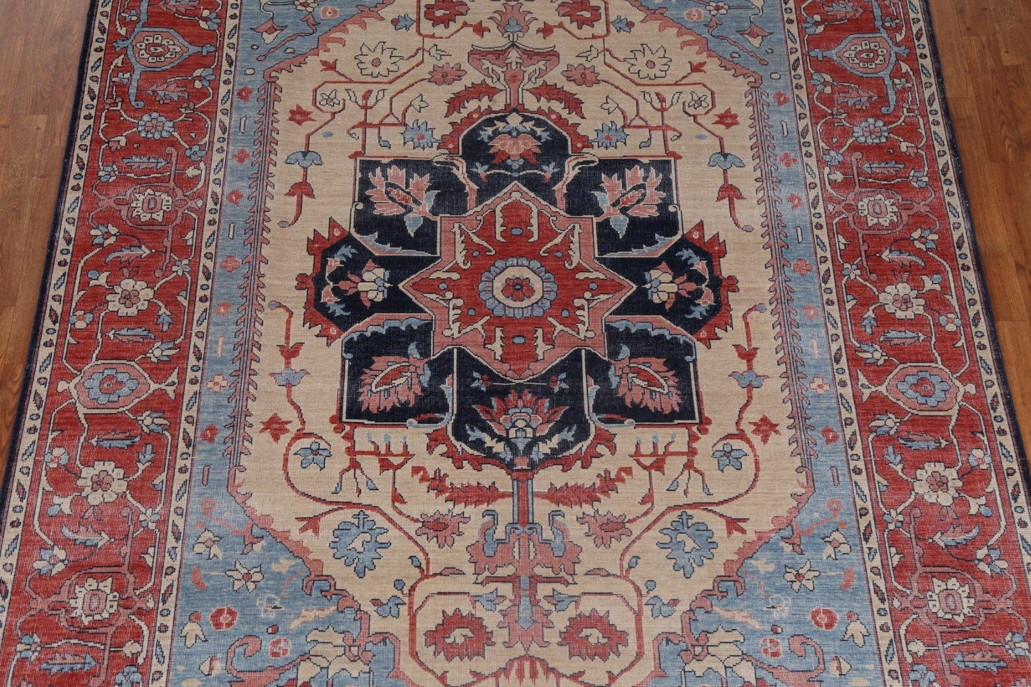 Handmade Wool Heriz Serapi Turkish Rug 7x10