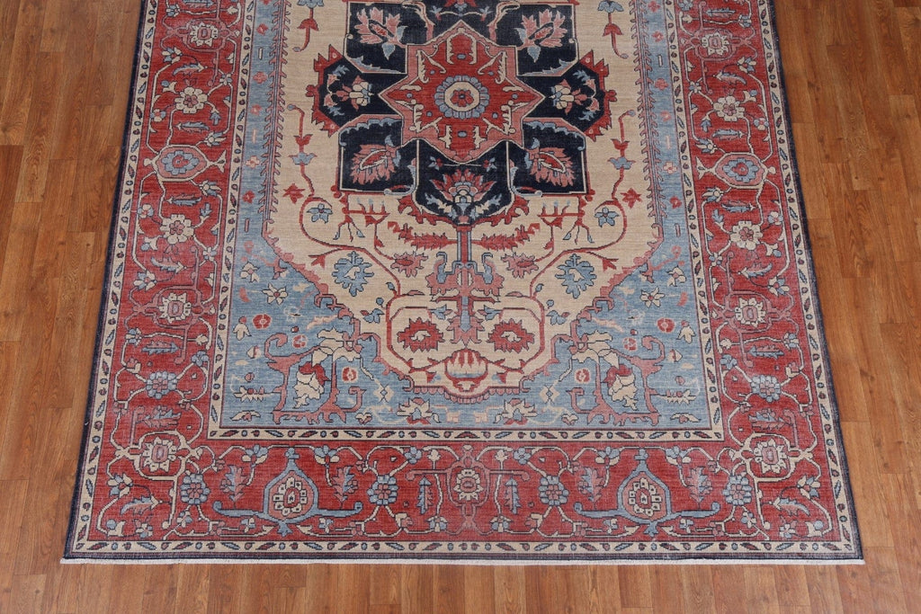 Handmade Wool Heriz Serapi Turkish Rug 7x10