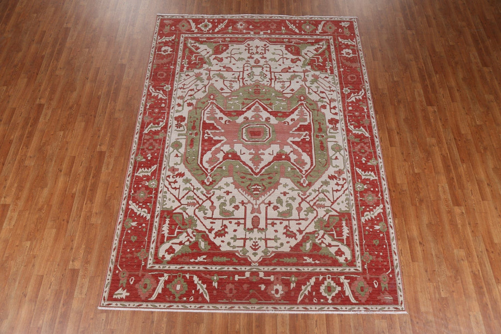 Handmade Wool Heriz Serapi Turkish Rug 7x10