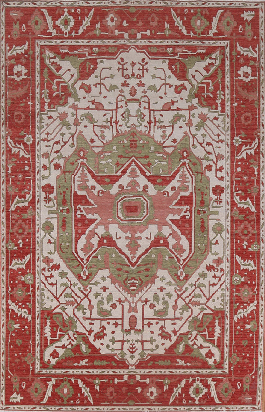 Handmade Wool Heriz Serapi Turkish Rug 7x10