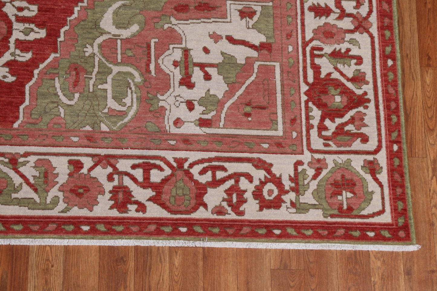 Handmade Red Heriz Serapi Turkish Wool Rug 7x10