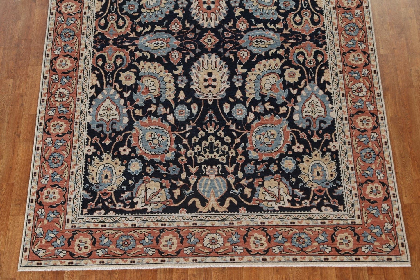 Hand-Knotted Floral Sultanabad Ziegler Turkish Wool Rug 7x10