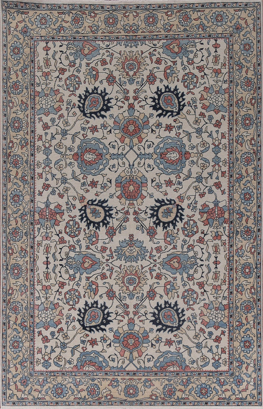 Hand-Knotted Wool Sultanabad Ziegler Turkish Rug 7x10