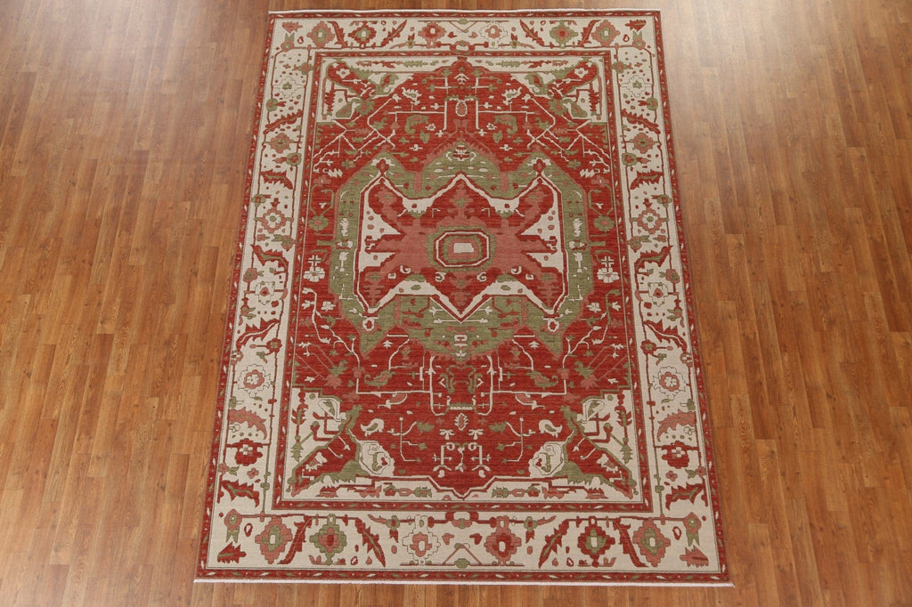 Handmade Wool Heriz Serapi Turkish Rug 7x10