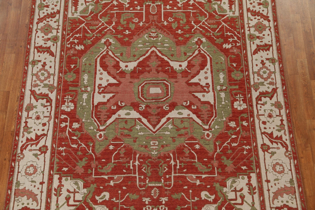 Handmade Wool Heriz Serapi Turkish Rug 7x10