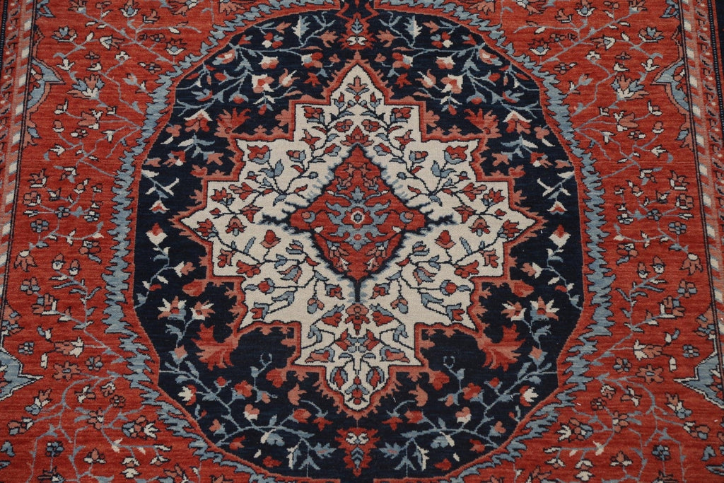 Hand-Knotted Wool Sarouk Farahan Turkish Rug 7x10