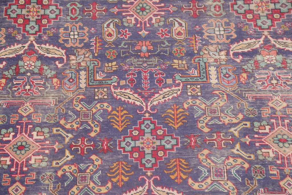 Vintage Geometric Wool Tabriz Persian Rug 8x11