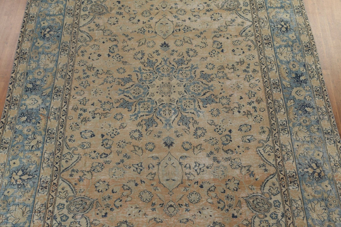 Antique Floral Tabriz Large Persian Rug 10x16